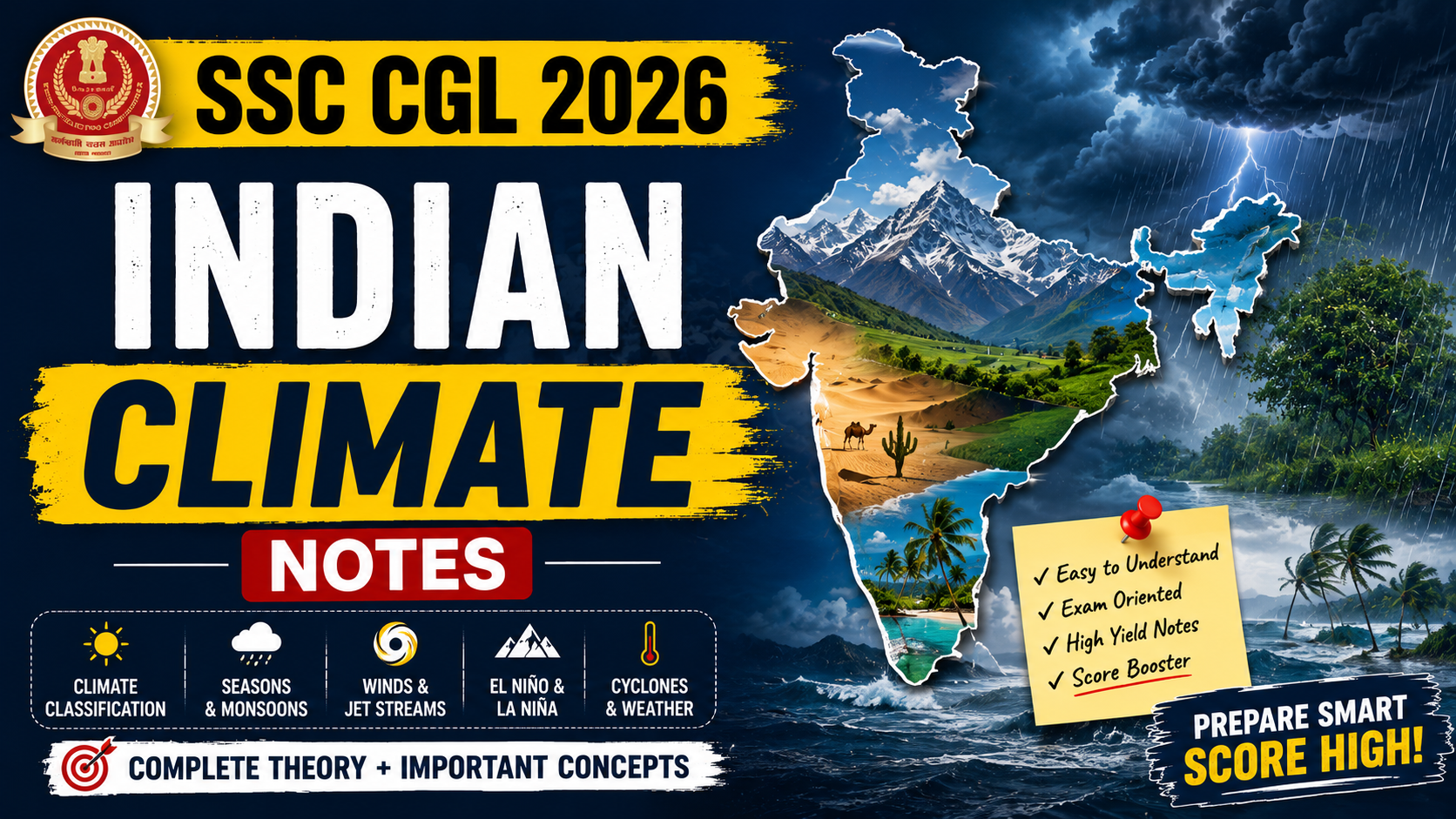 Complete Indian Climate Notes for SSC CGL 2026